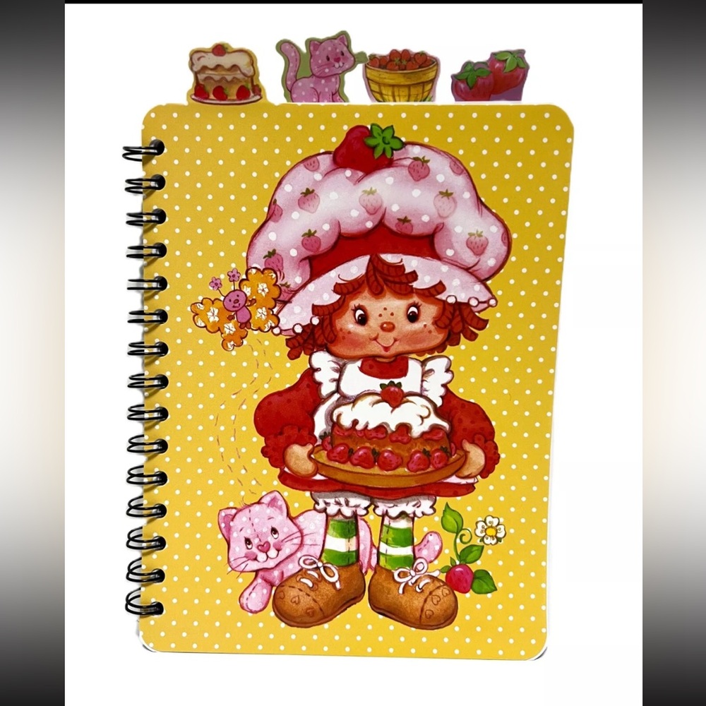 NEW Strawberry Shortcake & Custard Tab Journal Notebook 7in (W) x 9.in - Picture 5 of 8